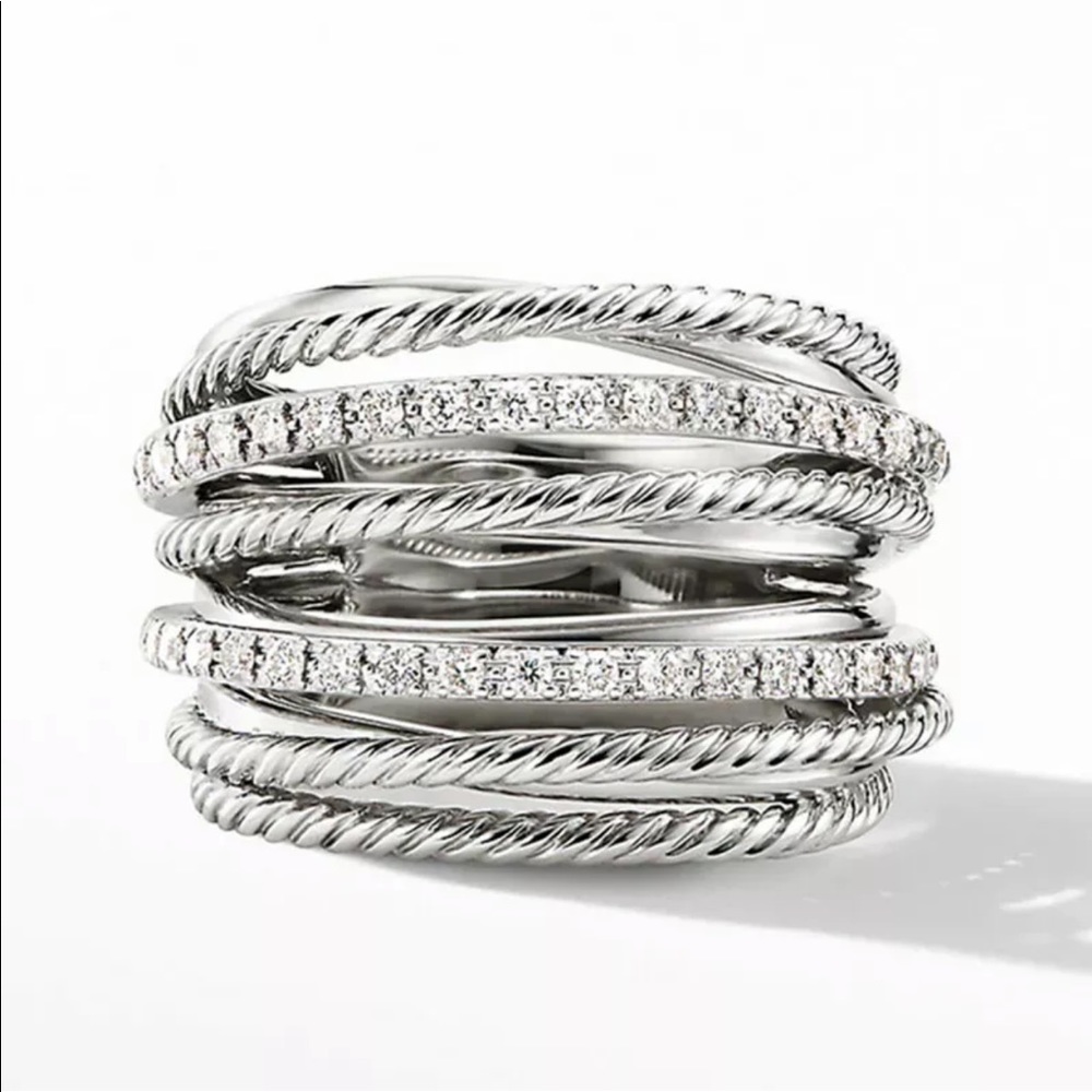 New Elegant 925 Silver Ring Cubic Zirconia